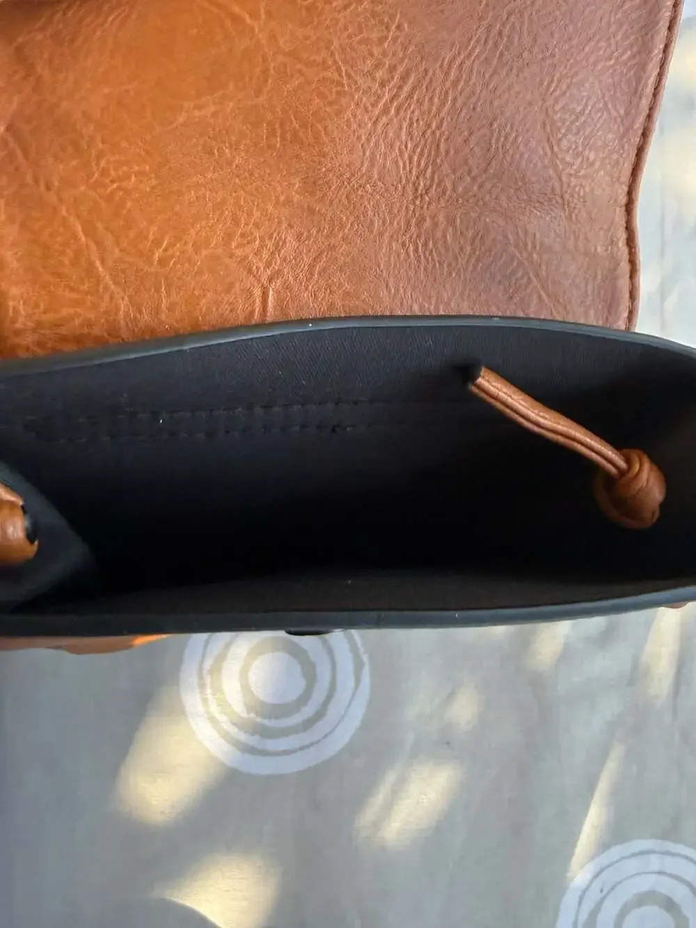 Brown Faux Leather Mini Studded Flap Crossbody Bag